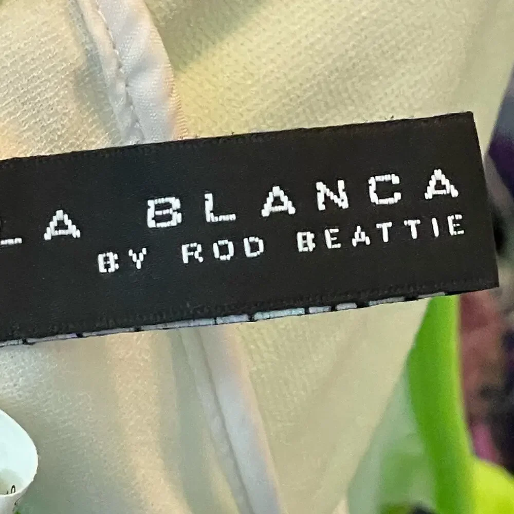 La Blanca by Rod Beattie Swimwear‎ Neon Green Mesh Middie Belt One Piece Size 8